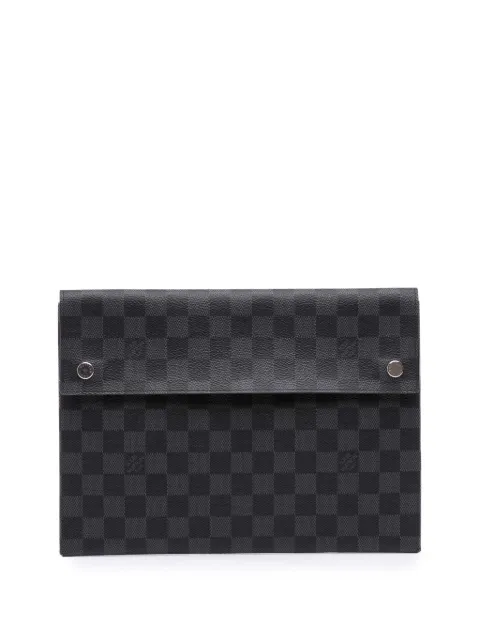 Louis Vuitton Pre-Owned 2019 ダミエ グラフィット アルファ ポシェット GM クラッチバッグ