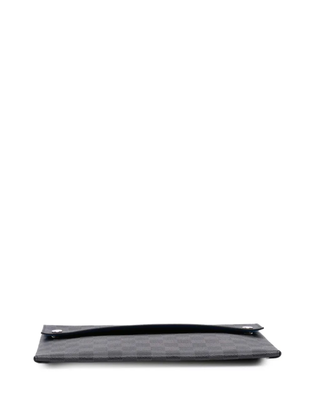 Pre-owned Louis Vuitton 2019 Damier Graphite Alpha Pochette Gm Clutch Bag In Black