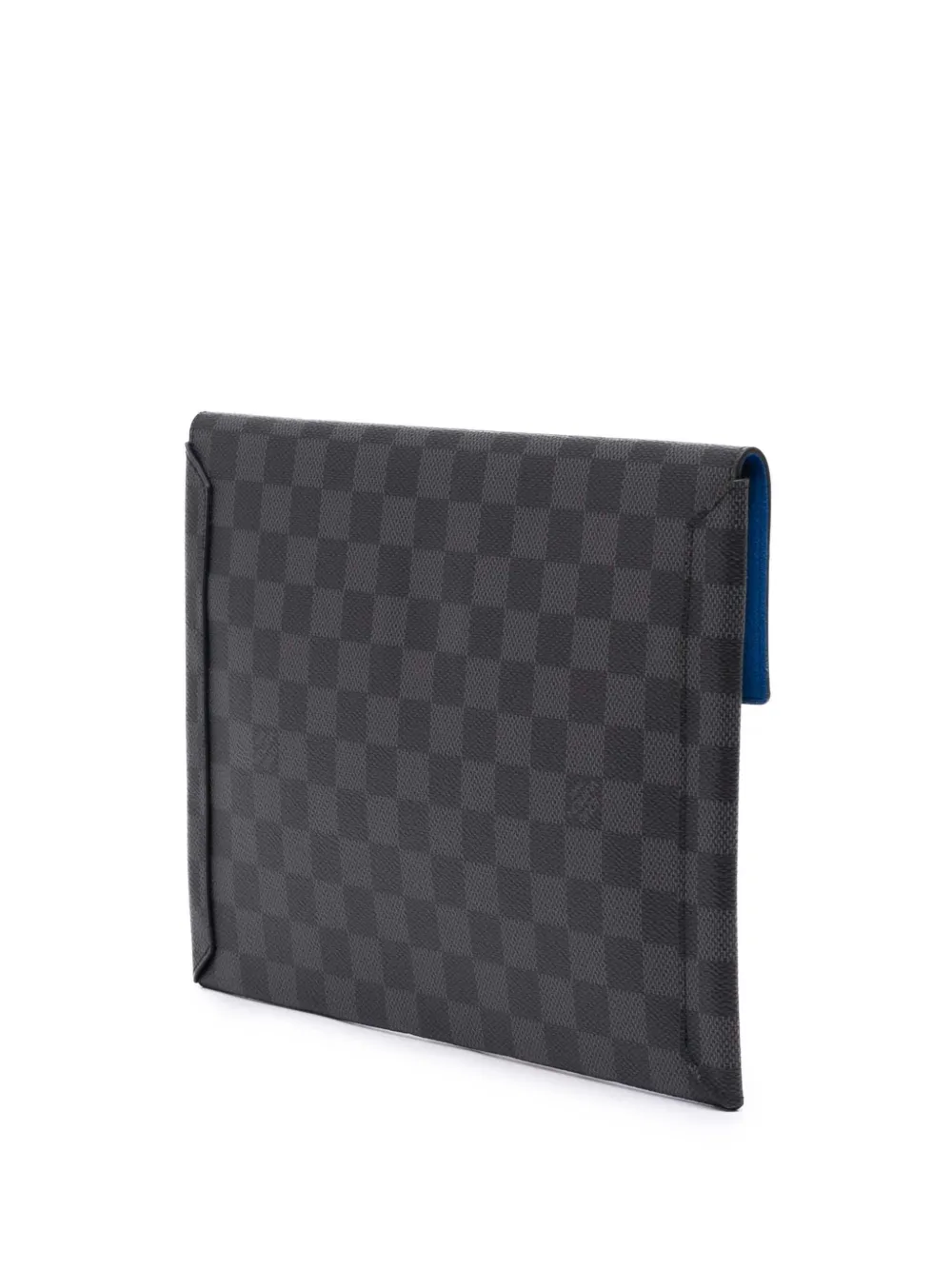Pre-owned Louis Vuitton 2019 Damier Graphite Alpha Pochette Gm Clutch Bag In Black