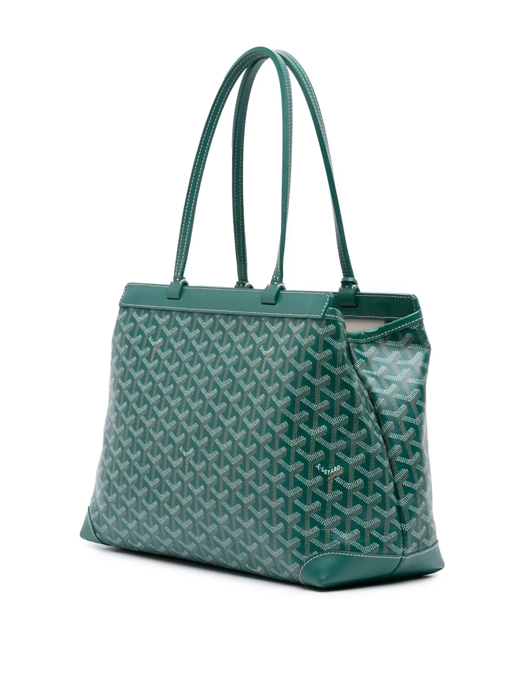 Pre-owned Goyard 2020 Ine Bellechasse Pm Tote Bag In Green