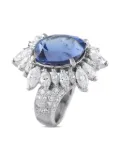 LB Exclusive platinum diamond and tanzanite ring - Silver