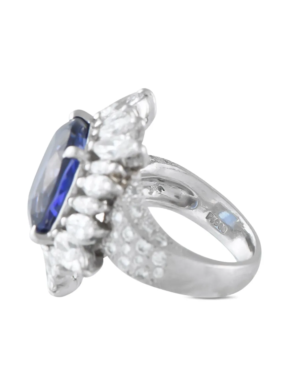 LB Exclusive platinum diamond and tanzanite ring - シルバートーン LB Exclusive platinum diamond and tanzanite ring - シルバートーン