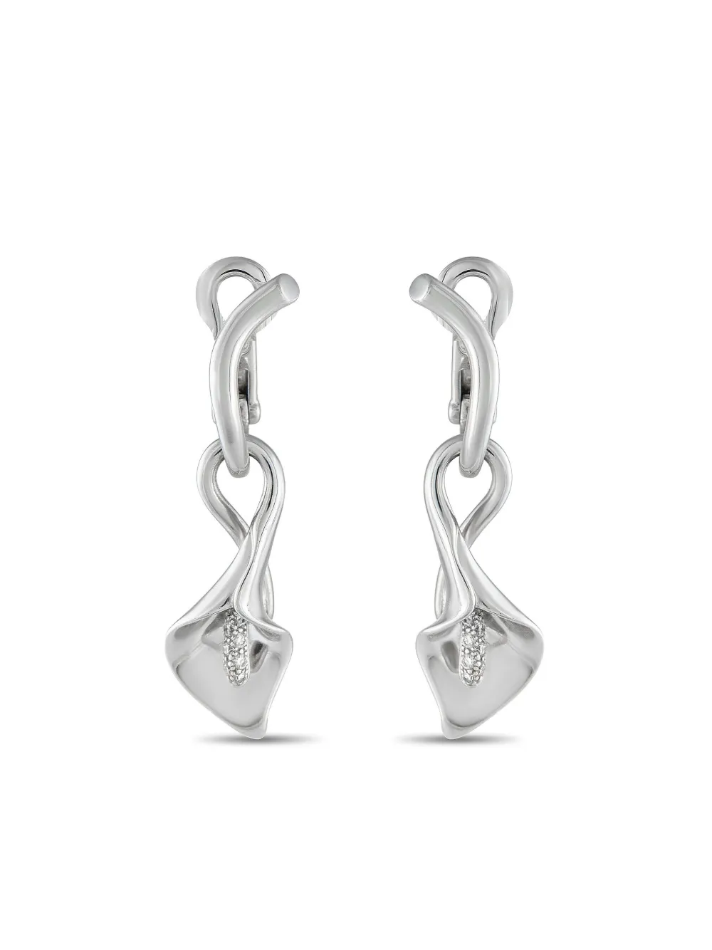 Asprey London 18K white gold diamond earrings | Silver | Image 1
