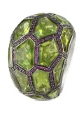 De Grisogono 18K white gold peridot and ruby ring - Silver