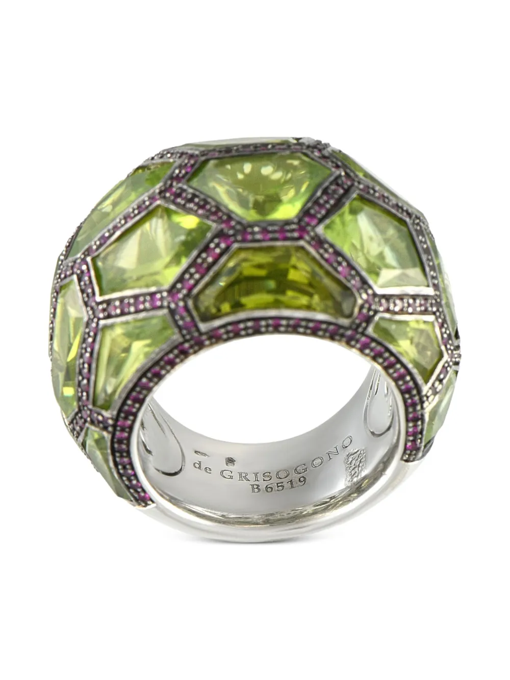 De Grisogono 18K white gold peridot and ruby ring | Image 2