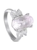 LB Exclusive platinum diamond and kunzite ring - Silver