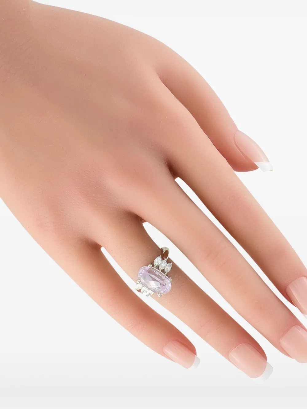 LB Exclusive platinum diamond and kunzite ring | Image 2