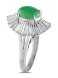 LB Exclusive platinum Ballerina diamond and jade ring - Silver