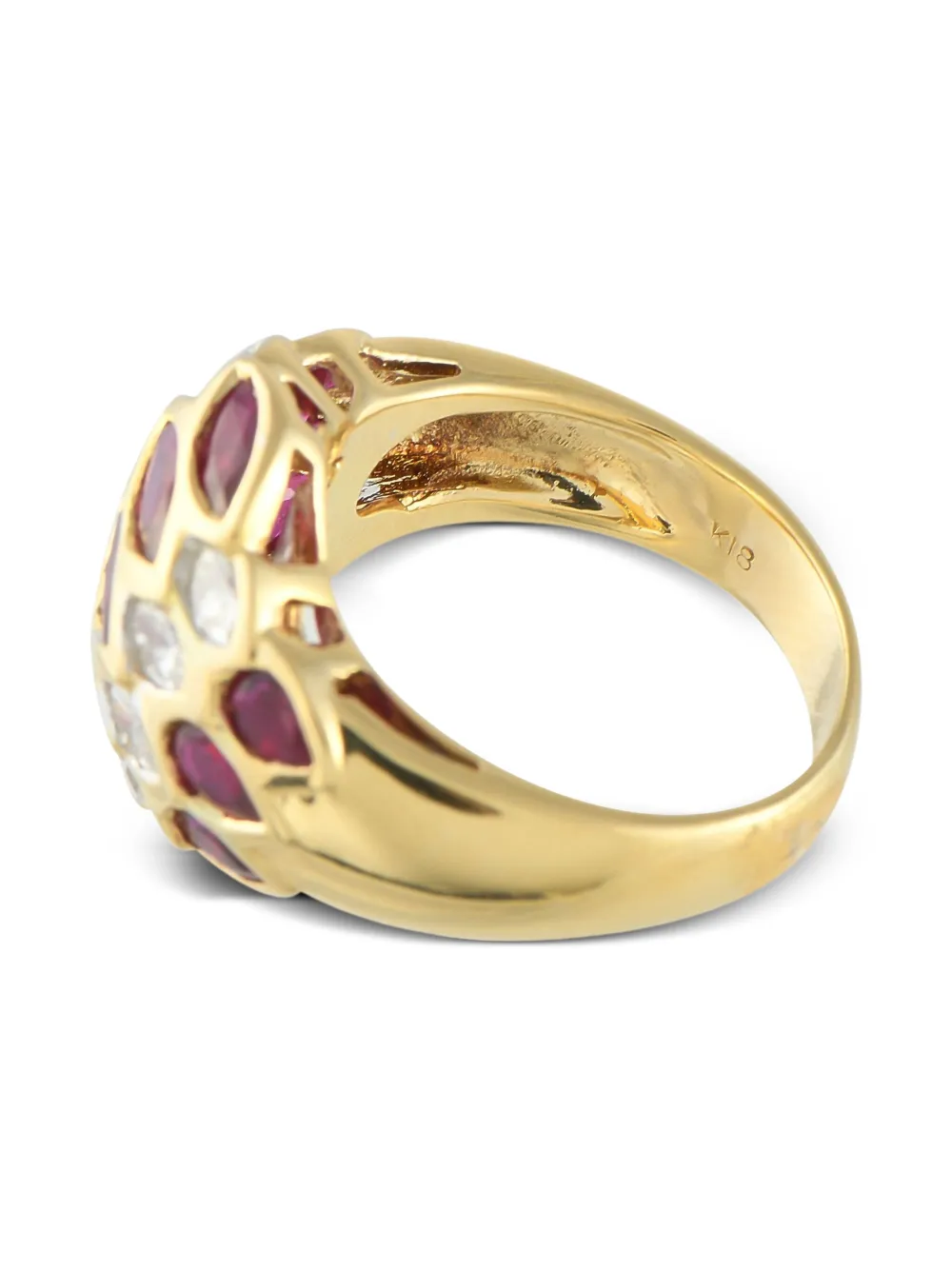 LB Exclusive 18K yellow gold ruby and diamond ring | Image 2
