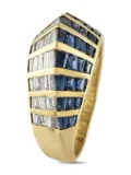LB Exclusive 18K yellow gold diamond and sapphire ring