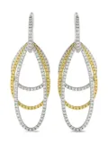 Gregg Ruth 18K gold Triple Loop diamond earrings - Silver