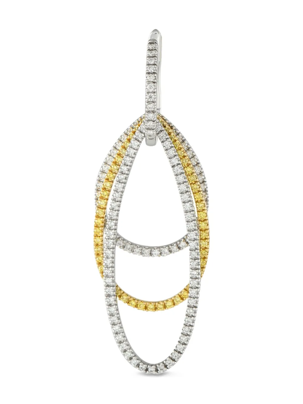 Gregg Ruth 18K gold Triple Loop diamond earrings | Image 2