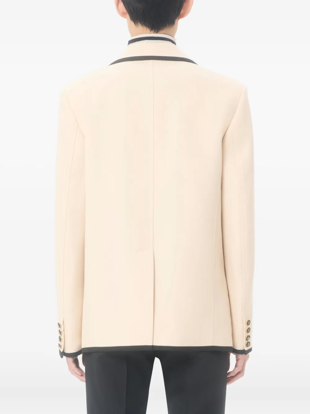Valentino Garavani Blazer met enkele rij knopen en afwerking Beige