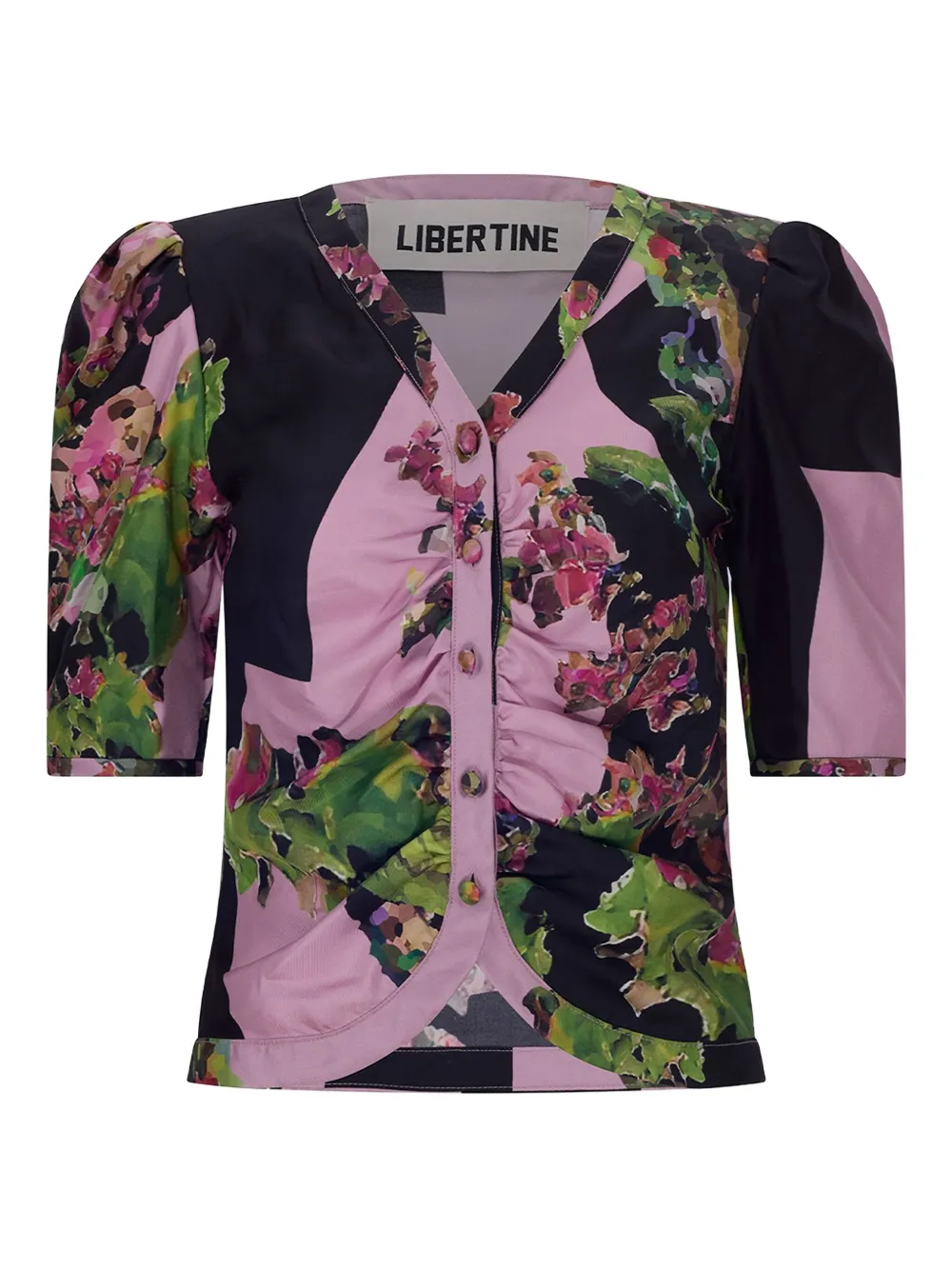 Libertine フローラル パフスリーブ ブラウス - ピンク Libertine フローラル パフスリーブ ブラウス - ピンク