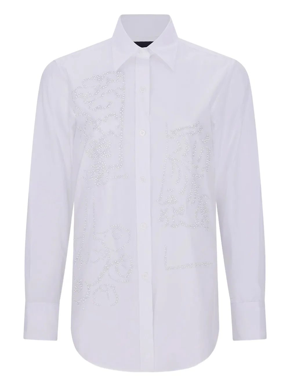 Libertine Embellished Long-sleeve Shirt In White