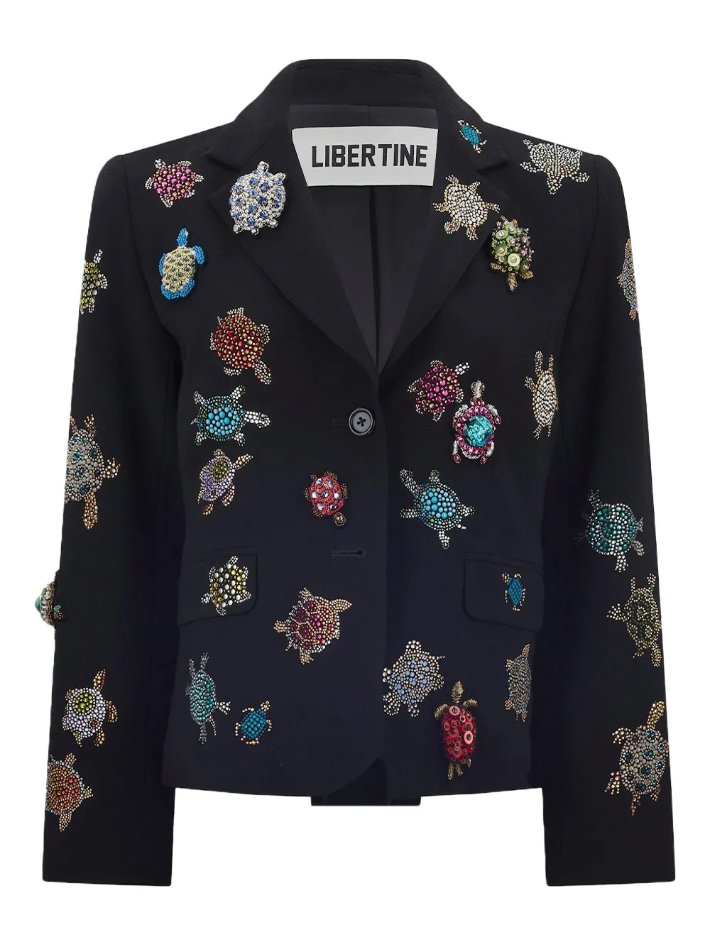 Libertine Turtle-embellished Blazer In Black