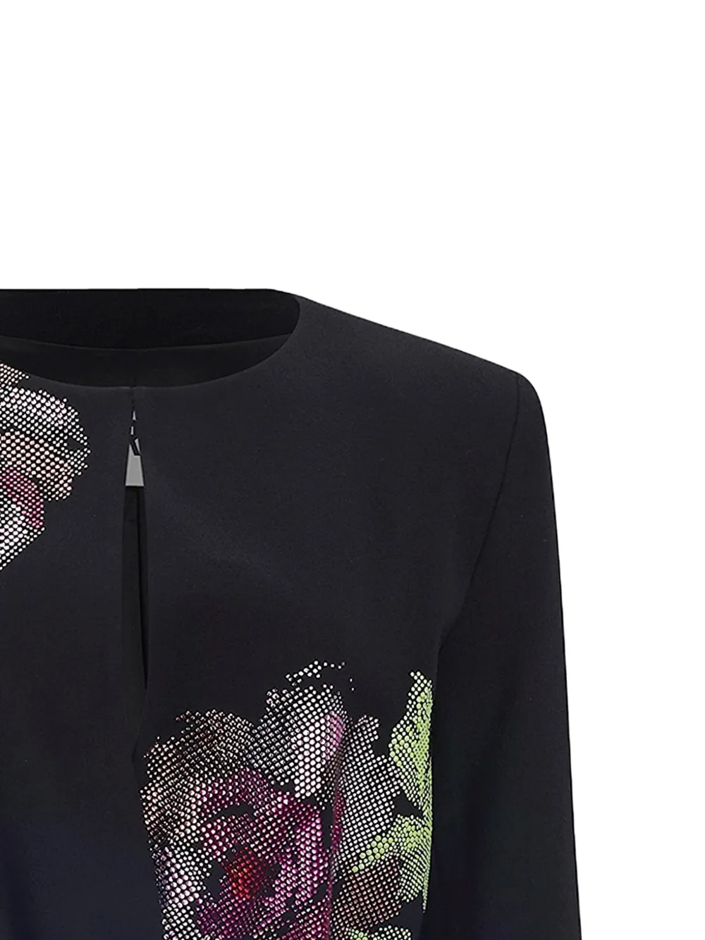 Libertine Crystal-embellished Floral Coat In Black