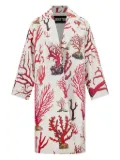 Libertine coral-print coat - White