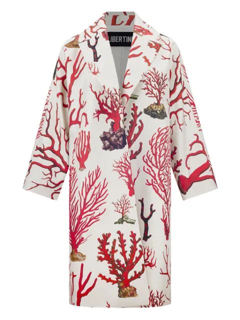 Libertine coral-print coat
