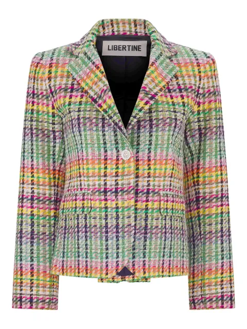 Libertine checked single-breasted blazer 