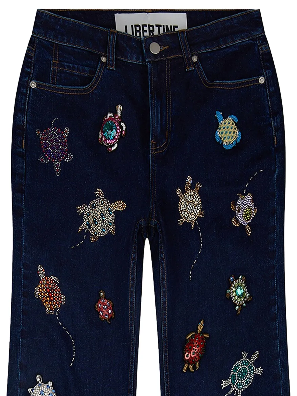 Libertine Libertine turtle-embroidery jeans | Straight-Leg Jeans | Image 2