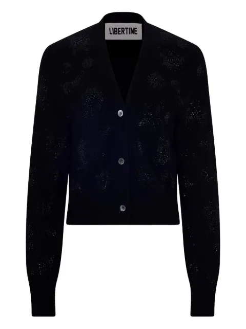 Libertine crystal-embellished V-neck cardigan