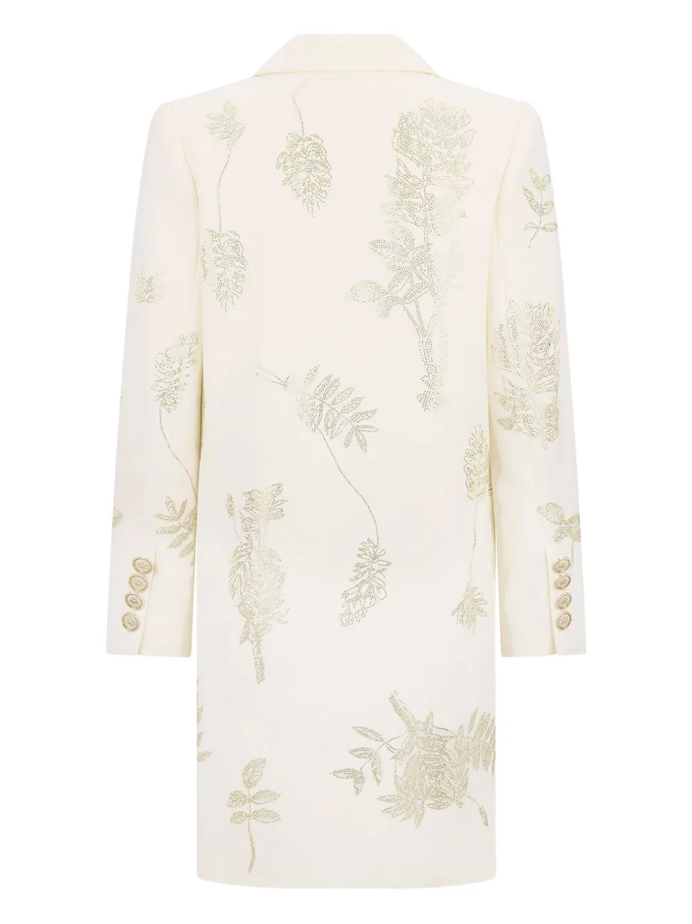 Libertine Floral-pattern Double-breasted Coat In Neutral