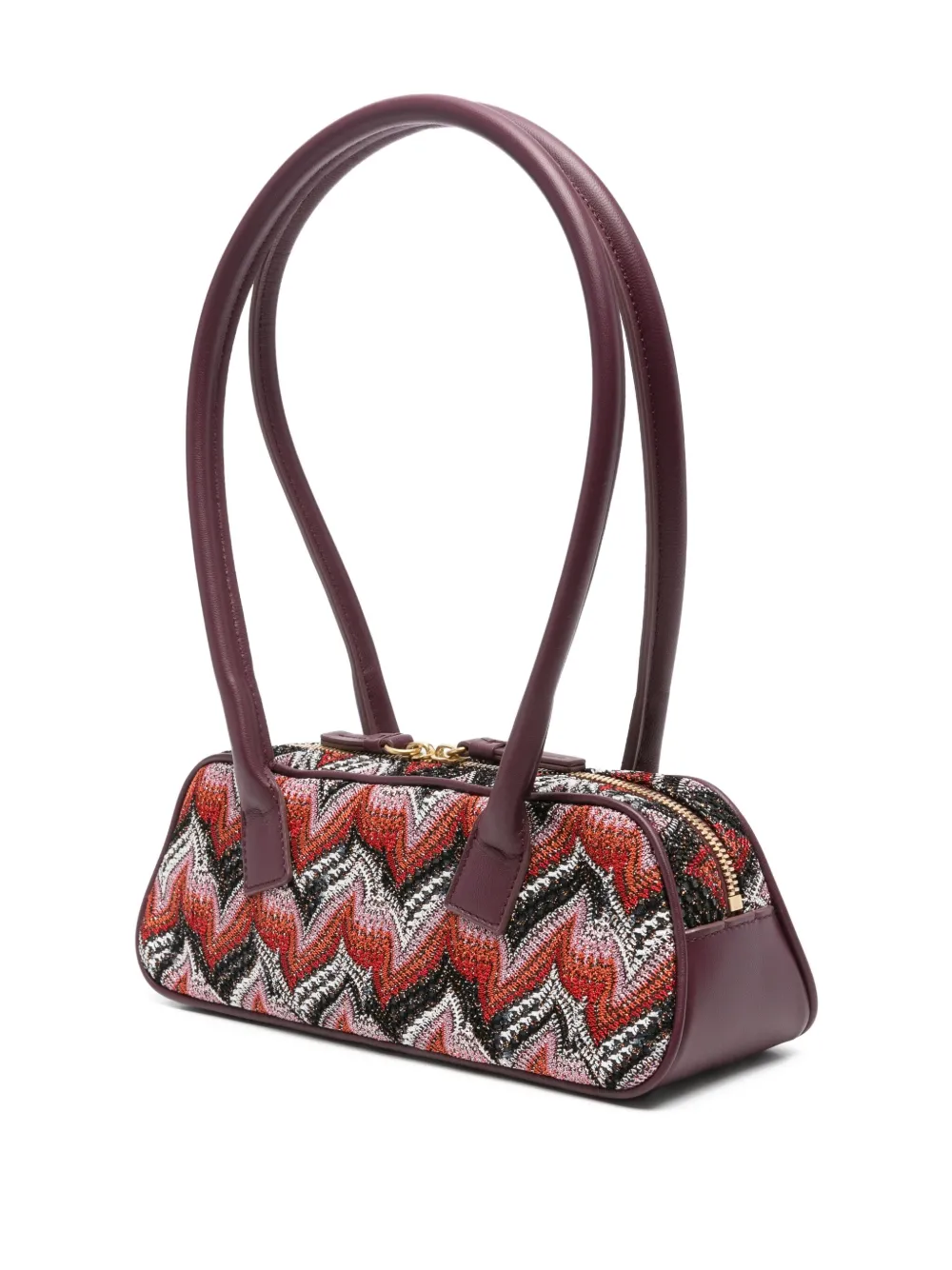 Missoni Schoudertas met zigzag-patroon Paars