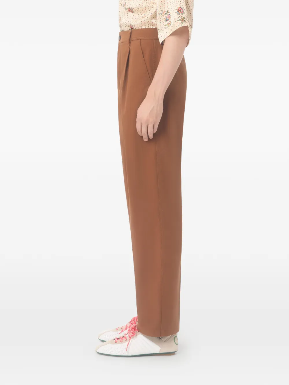 Valentino Garavani Katoenen broek Bruin