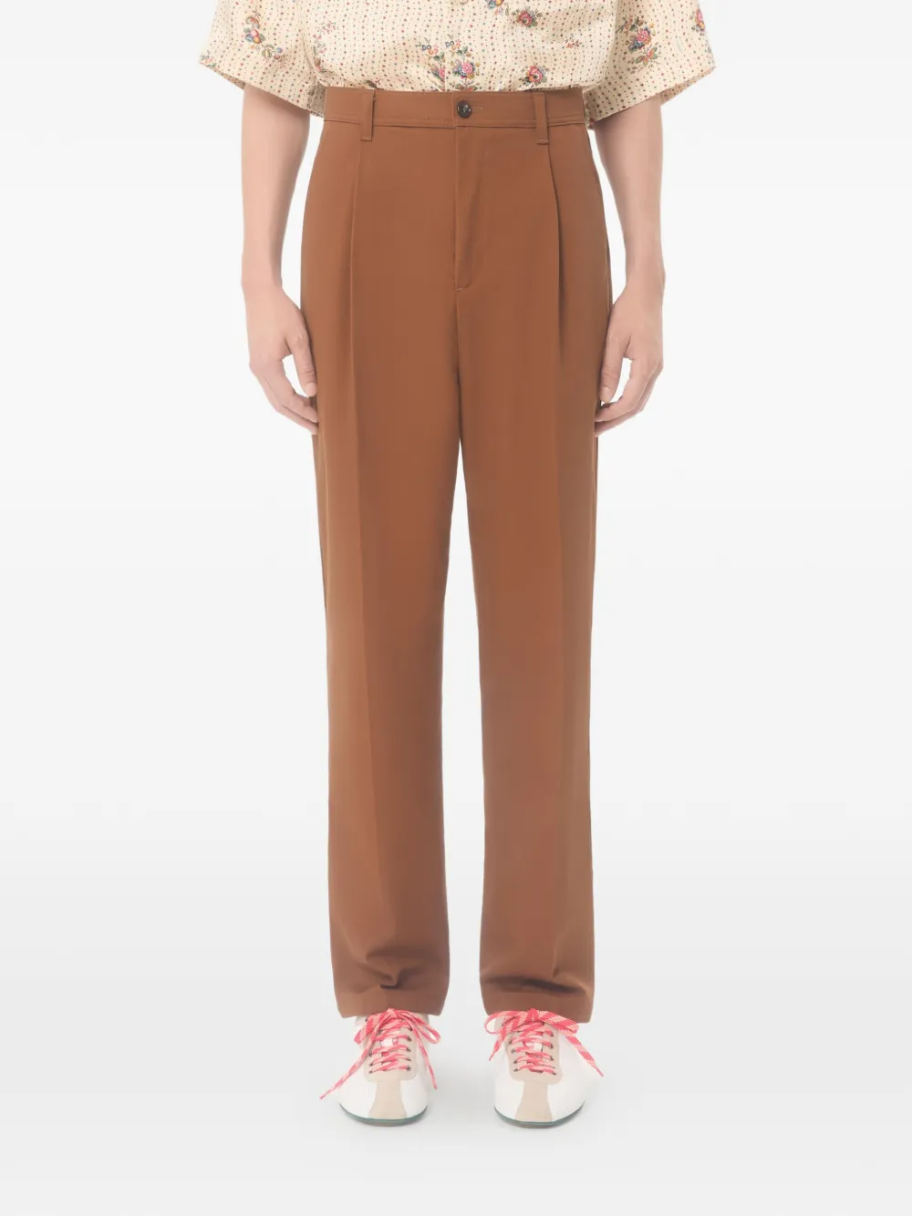 Valentino Garavani Katoenen broek Bruin