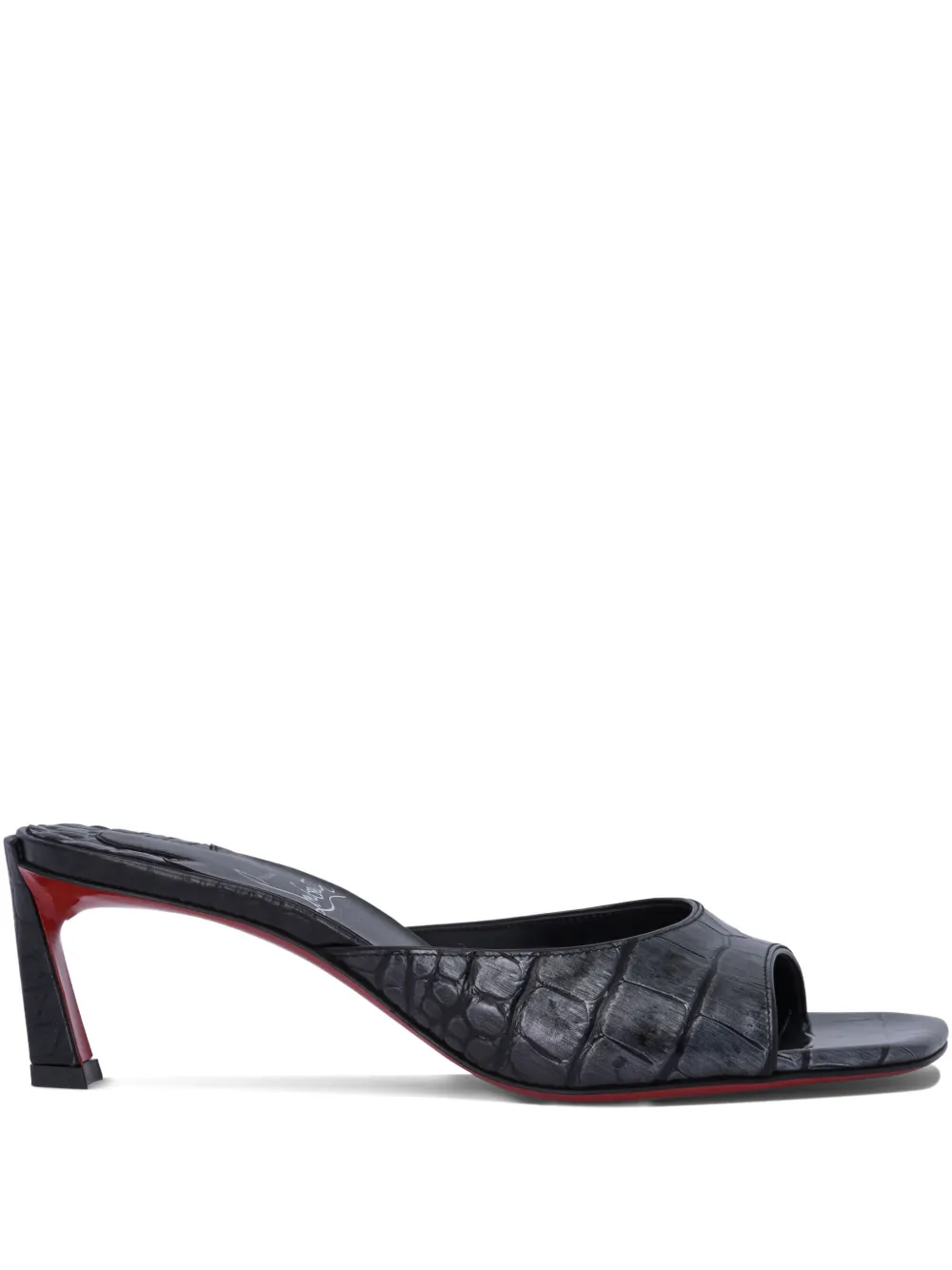 Christian Louboutin crocodile-embossed sandals | Black | Image 1