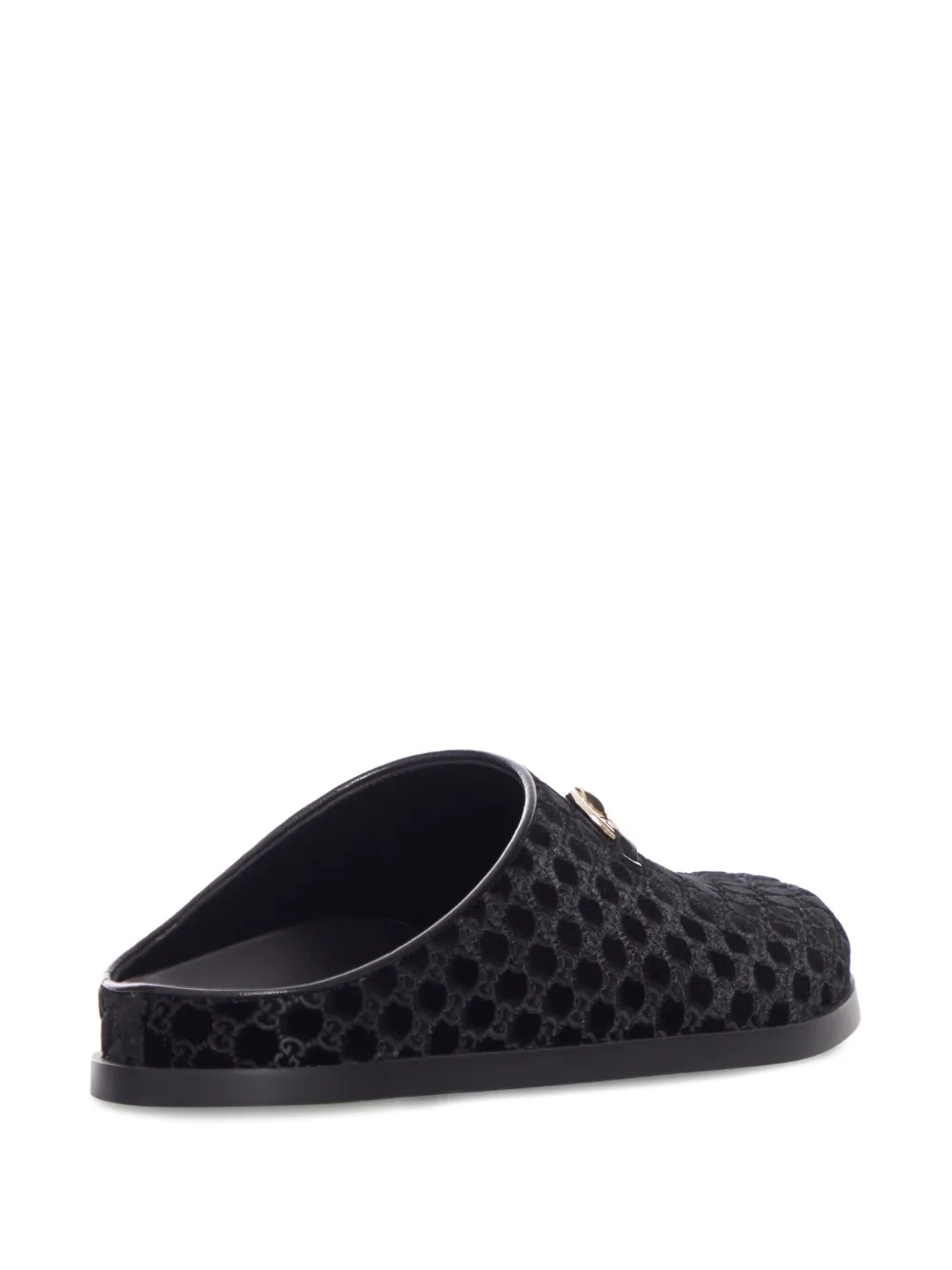 Gucci Gg-pattern Mules In Blue