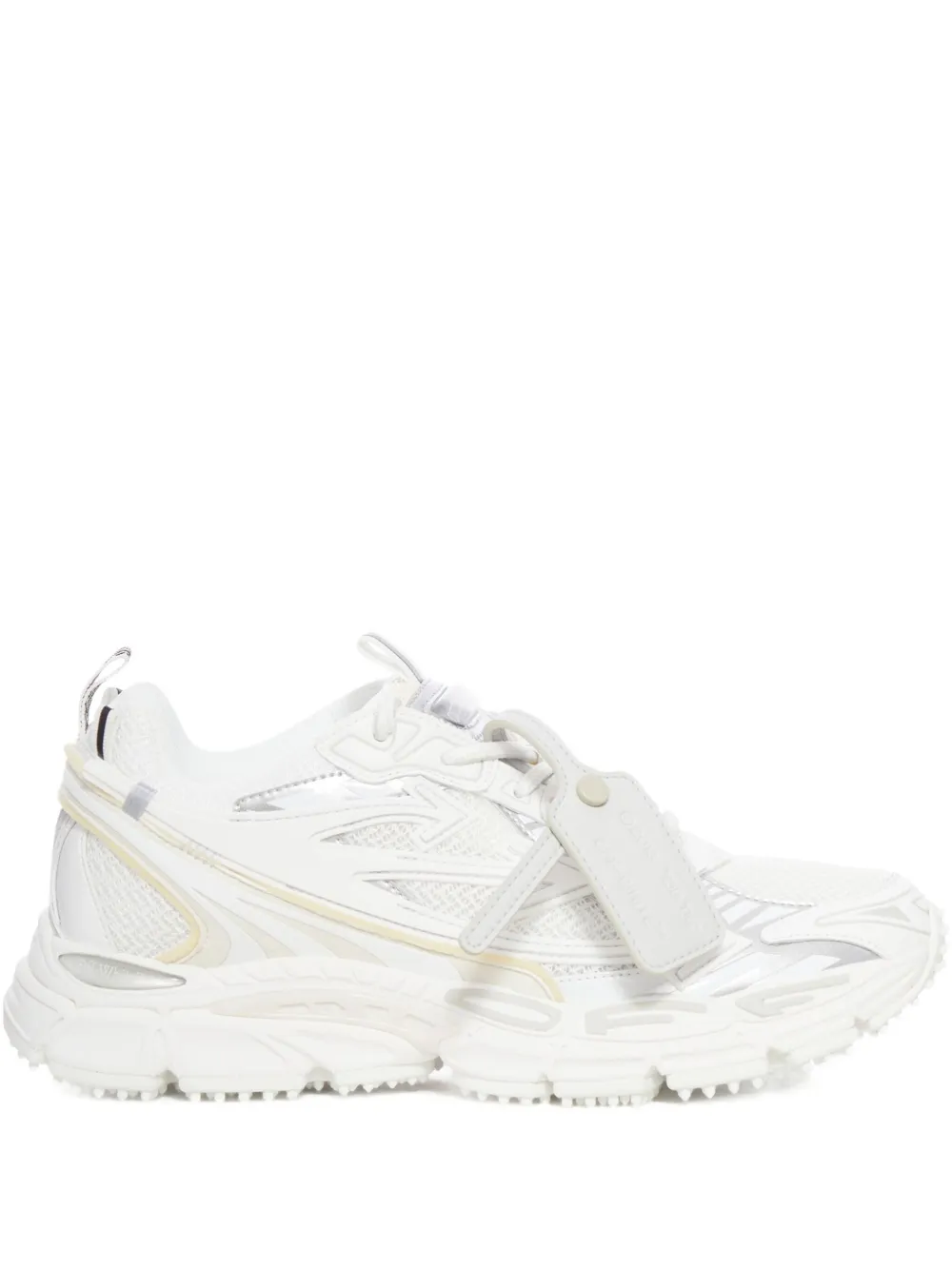 Off-white Leather-tag Lace-up Sneakers In White
