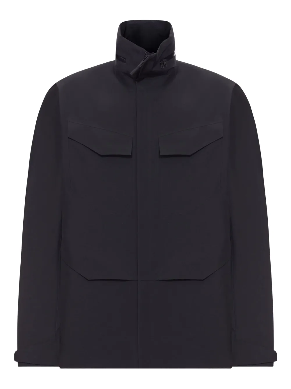 Veilance high-neck flap-pocket jacket | Black | Image 1