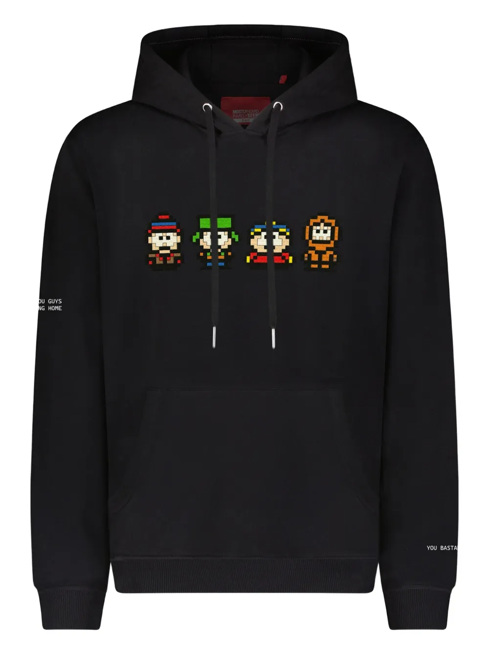 Mostly Heard Rarely Seen 8-Bit Felpa 8-bit a maniche lunghe con cappuccio - Nero