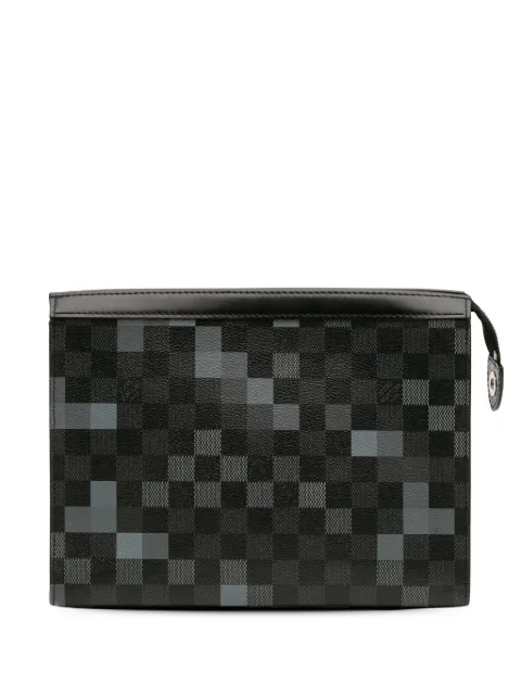 Louis Vuitton Pre-Owned 2019 ダミエ グラフィット ピクセル ポシェット ヴォワヤージュ MM クラッチバッグ