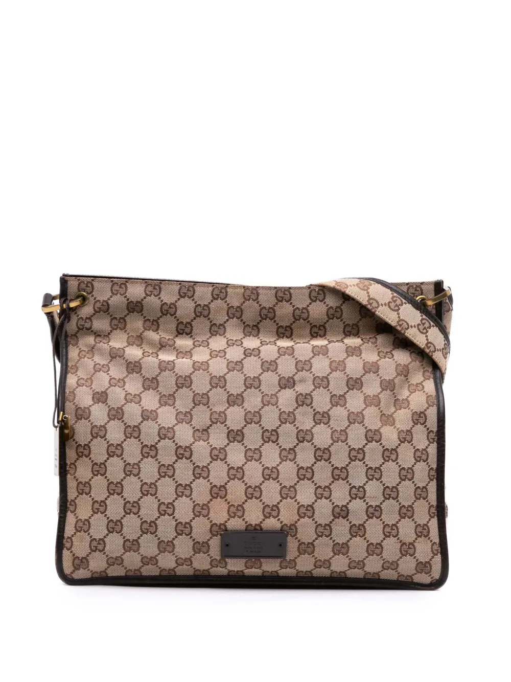 Pre-owned Gucci 2000-2015 Gg Canvas Messenger Bag Crossbody Bag In Brown