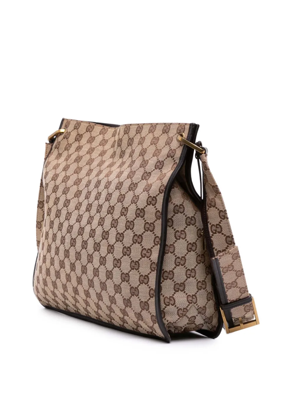 Pre-owned Gucci 2000-2015 Gg Canvas Messenger Bag Crossbody Bag In Brown