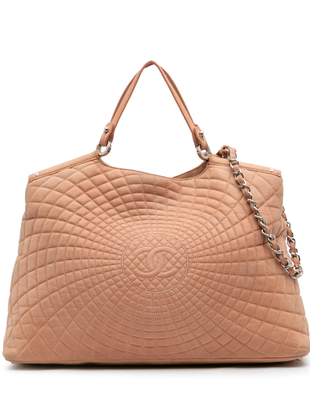 CHANEL Pre-Owned 2011 ラージ マトラッセ イリディセント カーフスキン シー ヒット トート サッチェルバッグ - CHANEL Pre-Owned 2011 ラージ マトラッセ イリディセント カーフスキン シー ヒット トート サッチェルバッグ -