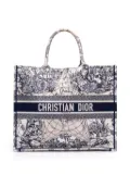 Christian Dior Pre-Owned 2020 Large Canvas Embroidered Around The World Book tote bag - Blue