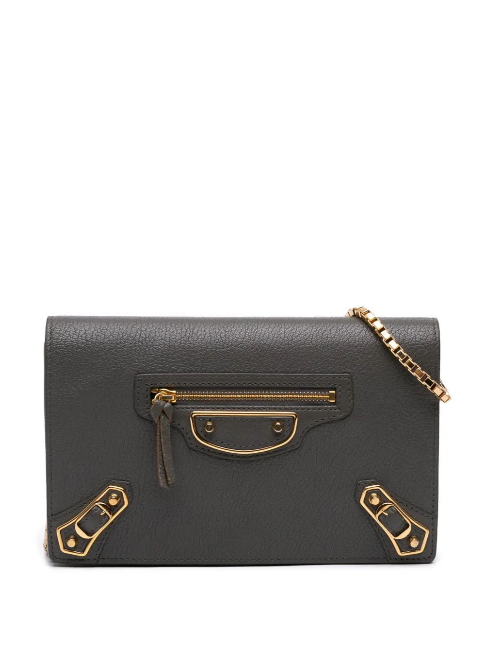 Balenciaga Pre-Owned 2017 Chevre Motocross Metallic Edge Wallet on Balenciaga Pre-Owned 2017 Chevre Motocross Metallic Edge Wallet on