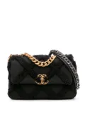 CHANEL Pre-Owned 2020 Medium Canvas and Cotton 19 Flap satchel - Black