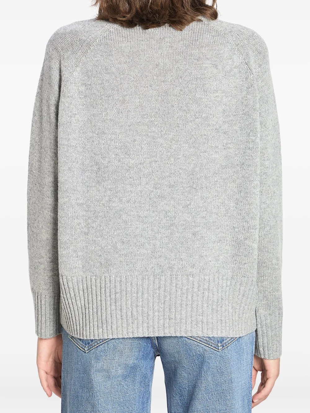 Allude Turtleneck Ribbed-trim Sweater In Gray