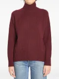 Allude turtleneck ribbed-trim sweater - Red