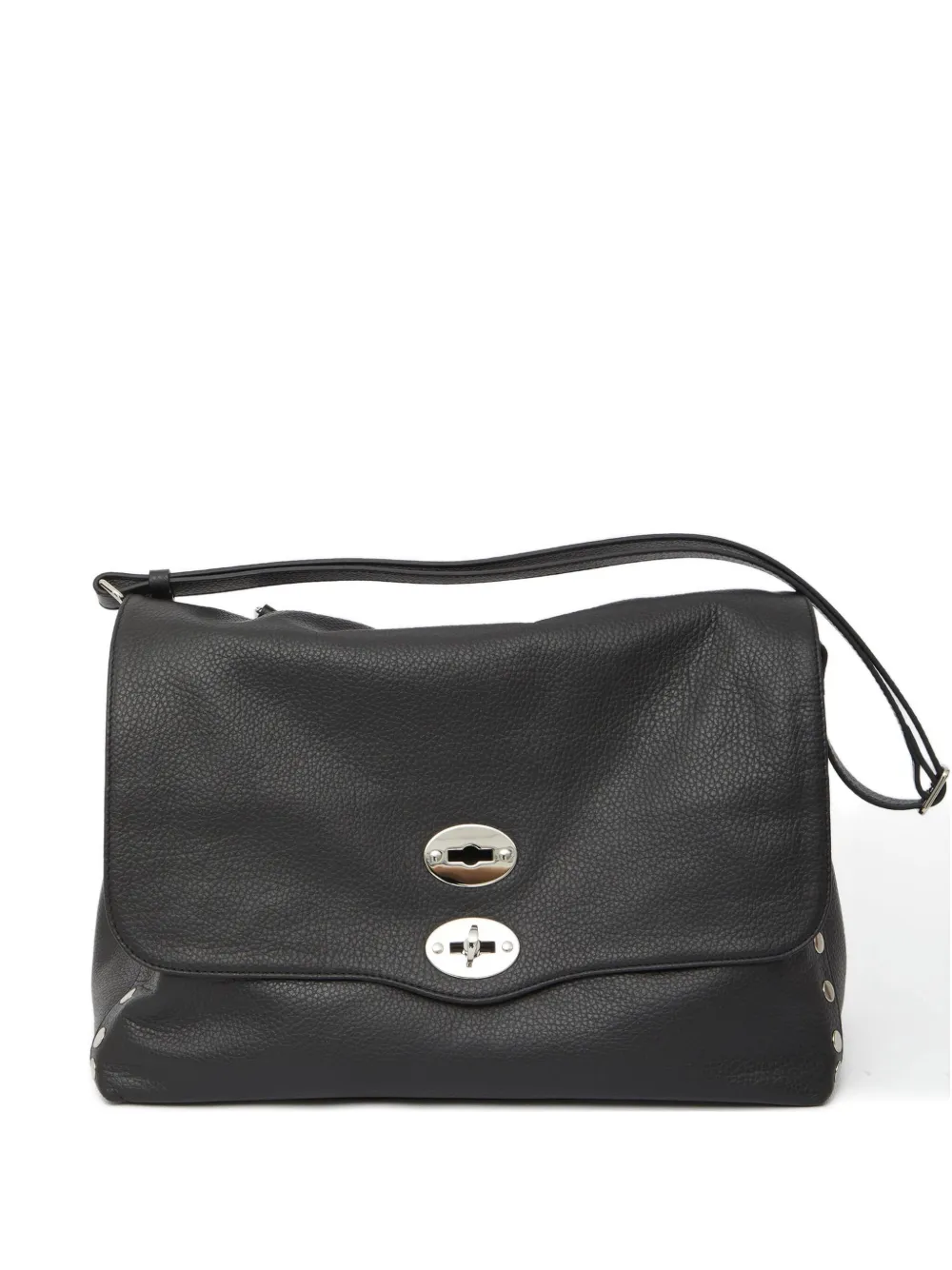 Zanellato Medium Positano® Studded Leather Tote Bag In Black