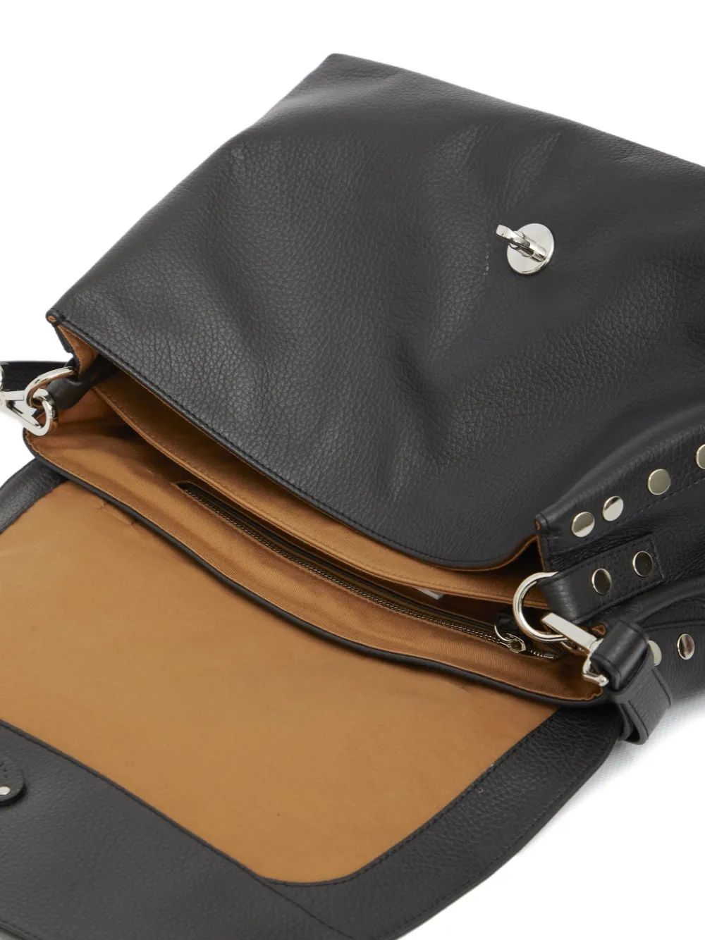 Zanellato Medium Positano® Studded Leather Tote Bag In Black