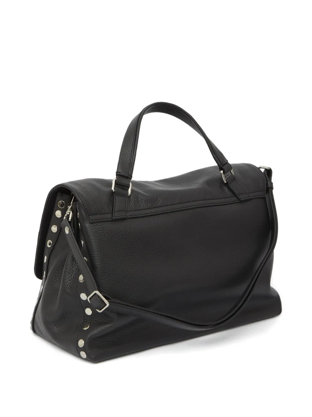Zanellato Medium Positano® Studded Leather Tote Bag In Black
