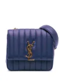 Saint Laurent Pre-Owned 2018 Medium Lambskin Monogram Vicky Chain Bag crossbody bag - Blue