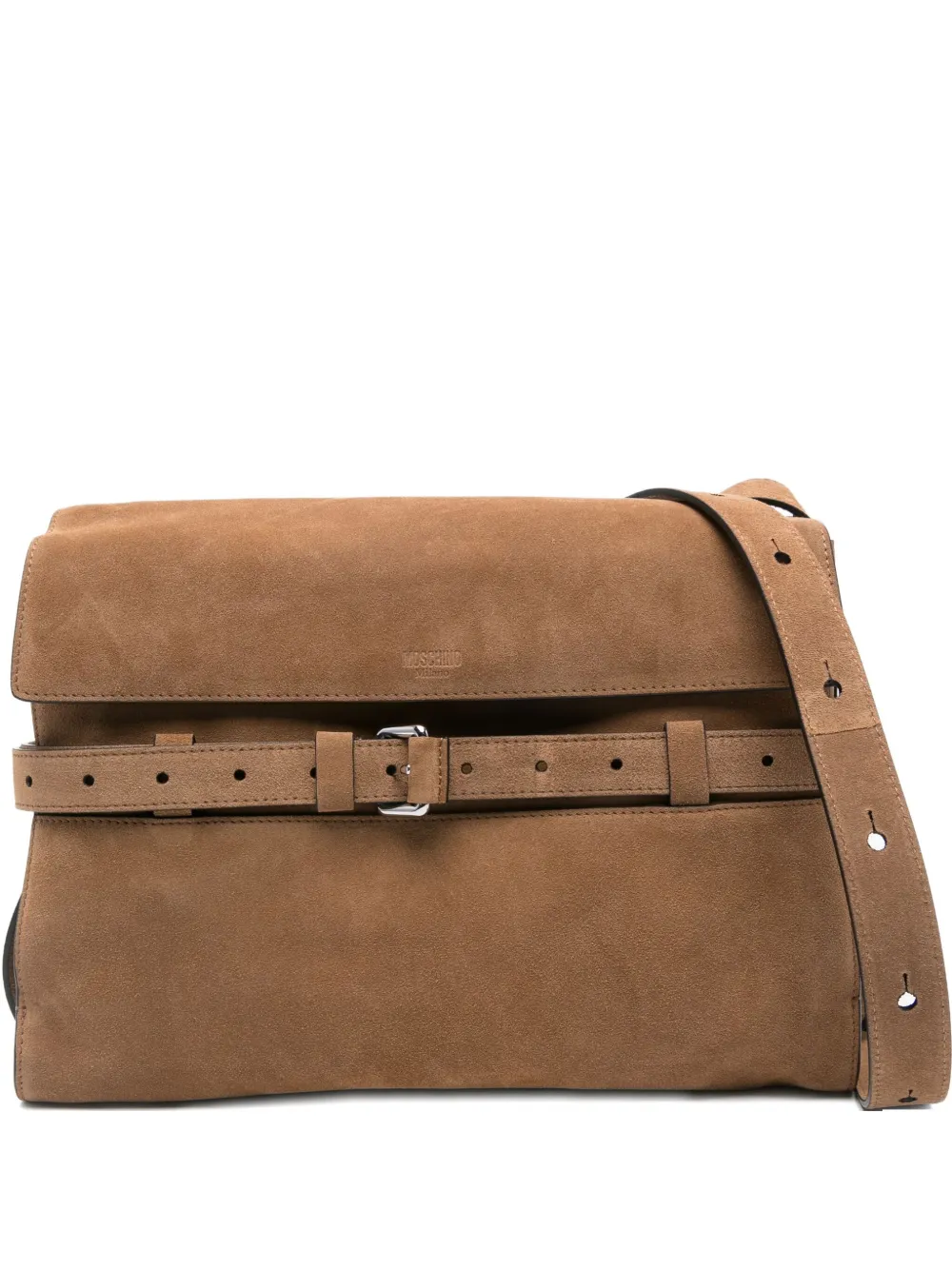 Moschino belted suede messenger bag | Brown | Image 1