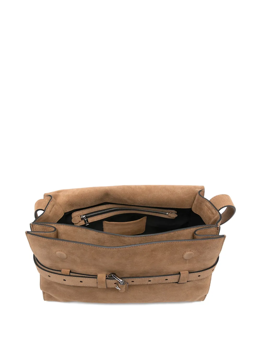 Moschino Suède messengertas met ceintuur Bruin